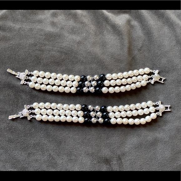 Vintage Richelieu Art Deco Pearl Bracelet Set - Picture 1 of 7
